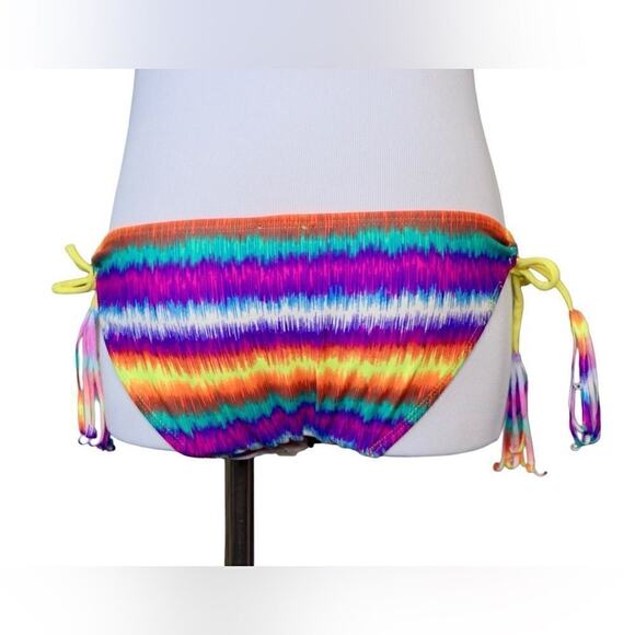 Eve's Temptation Psychedelic Fringed Push Up Bikini Swimsuit SMALL NEW Hyperpop - Picture 9 of 15